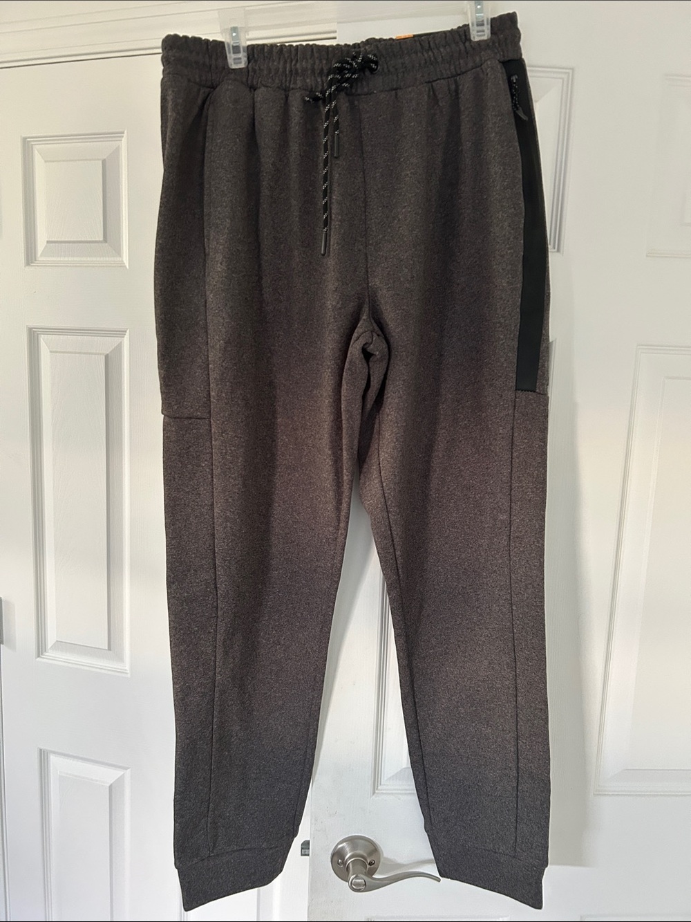Spalding Dark Gray Jogger Sweatpants with Black Trim